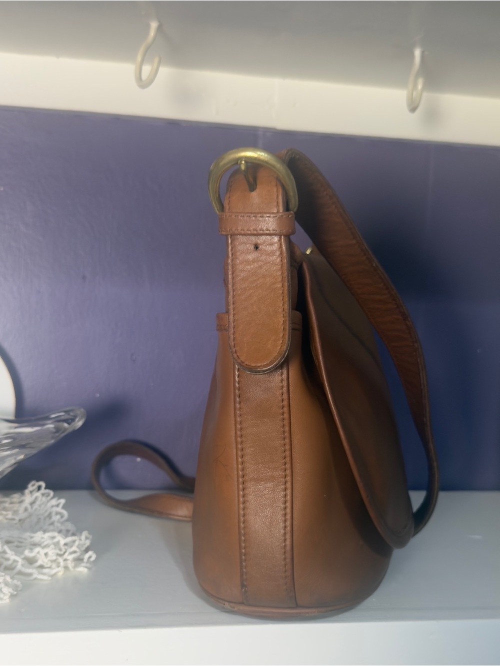 Authentic vintage Coach Fletcher glove tanned leather crossbody saddle bag - Picture 7 of 12